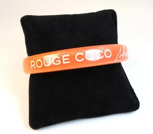 Authentique Bracelet Jonc fantaisie Chanel Rose Abricot vintage + 2 Cadeaux ! - Imagen 1 de 10