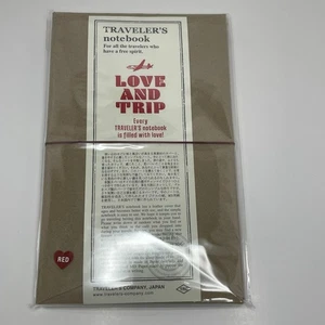 Traveler's Company Notebook Red Regular Size Limited Edition Love & Trip rare - Picture 1 of 17