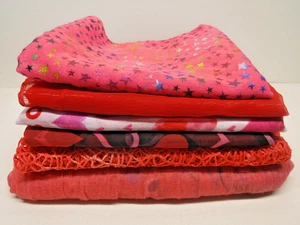 6 Pinks &Reds Sarong Wrap Oversize Cover Up, Infinity & Rectangle Neck Scarf lot - Picture 1 of 6