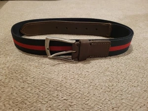 Vintage Stoffgürtel rot & marine Vintage Größe 36 neu nie getragen - Bild 1 von 3