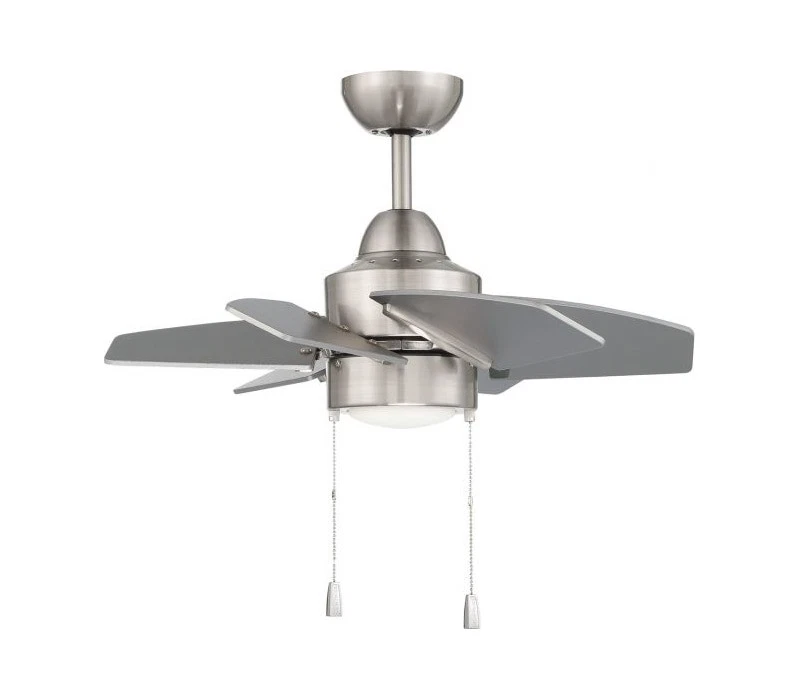 Ventilador de teto externo Craftmade Propel II 24" com luzes LED, níquel polido - Imagem 1 de 1