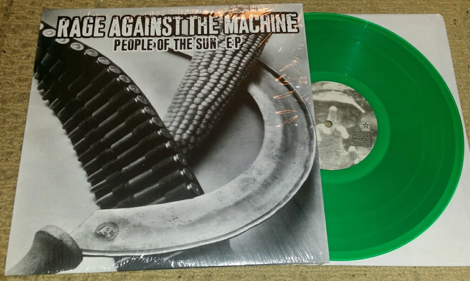 RAGE AGAINST THE MACHINE - People Of The Sun 10"  GREEN WAX (SEALED) SXE NYHC - Image 1 of 1