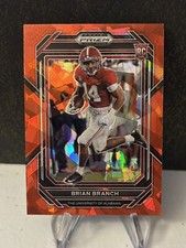 2023 Panini  Prizm Draft Picks  RED Ice Brian Branch RC #166 Alabama COLOR MATCH