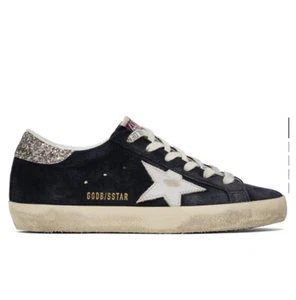 Golden Goose Superstar sneaker Navy Suede, White, Silver Glitter NIB EU 38 US 8 - Picture 1 of 6