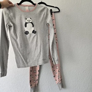 Mini Boden 14Y 164cm Panda Bear Pajama Set Long Sleeve Pants - Picture 1 of 7