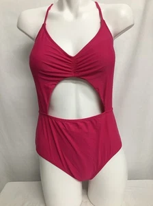 BP WOMEN'S CUTOUT FRONT ONE PIECE BIKINI SWIMSUIT CROSSBACK PINK LARGE NEW! $100 - Picture 1 of 2