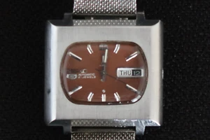 SEIKO 6119 5400 UHR 17 JEWELS AUTOMATIK BRAUN UND CHROM ZIFFERBLATT HAIFISCH MESH ARMBAND - Bild 1 von 12