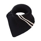 Winter Turtleneck False Collar Knit Striped Detachable Scarf Stretch Neck Warmer