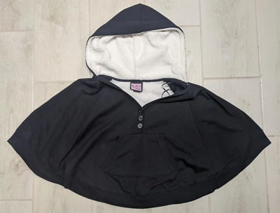 Poncho polar LA Kitty capa L grande negro con capucha Foto 1 de 4