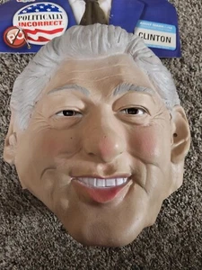 Bill Clinton Mask Adult Size Politically Incorrect Disguise 2011 New w/ Tag  - Picture 1 of 6