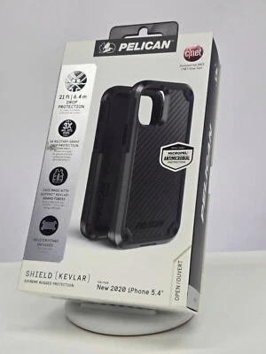 Pelican Shield Case With Clip for iPhone 12 mini (5.4") - Black Made w/ Kevlar - Image 1 of 4