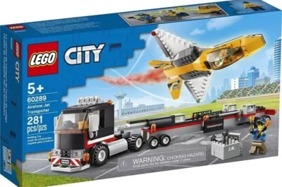 Подлинный реактивный транспортер LEGO City 60289 Airshow, НОВЫЙ в заводской упаковке, снят с производства - Изображение 1 из 4