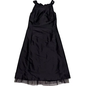 Coren Moore schwarz 100 % Seide Tüll Midikleid Gr. 4 Taschen Whimsigoth Kawaii - Bild 1 von 12