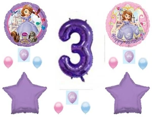 Sofia The First 3rd Birthday balloons Decoration Princess Purple - Picture 1 of 1