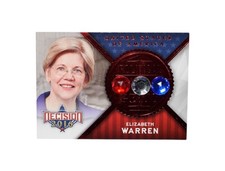 ELIZABETH WARREN Decision 2016 POLITICAL GEMS Rare Red Parallel Insert Card 