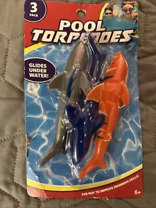 New Pool Torpedoes Shark Swimming Dive Toys Glide Underwater Improve Swim Skills - Picture 1 of 2
