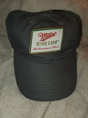 Vintage Adjustable Hat New Miller High Life The Champagne Of Beers. Dark Gray - Изображение 1 из 4