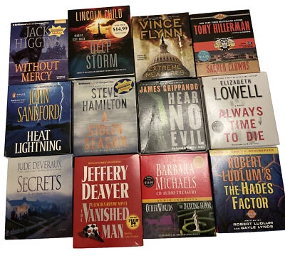 Lot Of 12 Audiobooks CD Thriller Suspense War Political Mystery Legal Military - Image 1 of 4