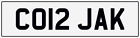 Jak ?? Jack Jac Jackie Jck Cool Number Theme Private Registration Plate Co12 Jak