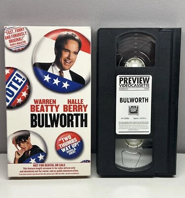 Bulworth VHS 1999 Promo Video Tape Screener Warren Beatty Halle Berry Nearly New Foto 1 de 4