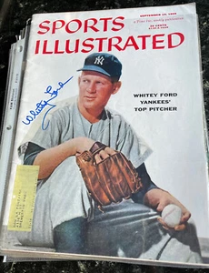Whitey Ford 9-10-1956 Signed Sports Illustrated - Picture 1 of 3