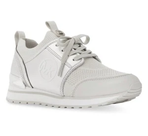 NIB Michael Kors Women's Dash Knit Trainer Sneakers Silver Gray Size 6 - Picture 1 of 12