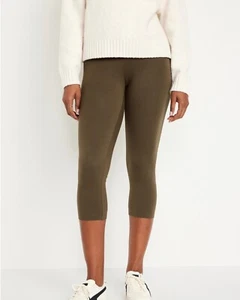 Old Navy Women's High-Waisted Crop Leggings Reishi Size Medium - Picture 1 of 2
