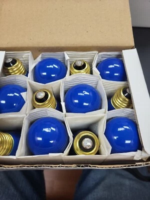 (12 Pack) 11S14/CB130/ATH Blue Sign Bulb 11 Watt S14 Medium Base - Image 1 of 4