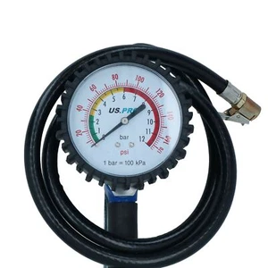 Heavy Duty Tyre Inflator Gauge With Long Reach Hose 1 Metre Long 0 – 170 PSI - Picture 1 of 6