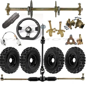 32'' Rear Axle Kits Golf Tire Sprocket Steering Spindle Brake Assembly for Buggy - Picture 1 of 42