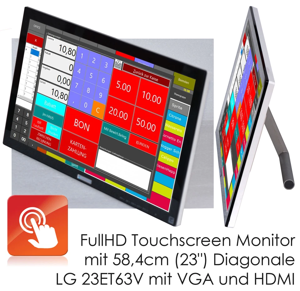 Ultraflat + Elegant 23" 58cm Touchscreen 10-Point Monitor FullHD Lg 23ET63V V605 - Image 1 of 1