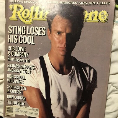 1985 September 26 ROLLING STONE Magazine Sting Loses His Cool  - Image 1 of 2