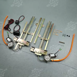 2 Door Street Hot Rat Rod Flat Glass Power Window Kit w/ Switches Wiring US Ship - Picture 1 of 5