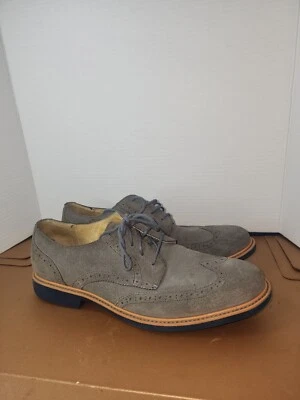 Cole Haan 男式 Grand OS 双色蓝色灰色皮革马鞍牛津鞋,尺寸 11 M — 第 1/4 张图片