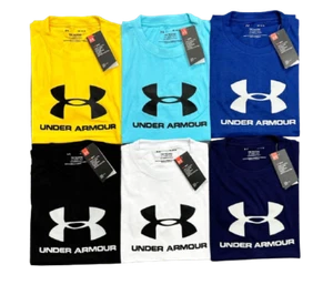 Men Under Armour T-Shirt Big Logo Crew Neck  Cotton  Sports, Gym, Running M L - Picture 1 of 19