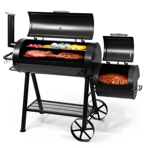 16" Home Outdoor Charcoal Grill Smoker Charcoal Heavy duty Barbecue Grill 2 in 1 - Picture 1 of 13