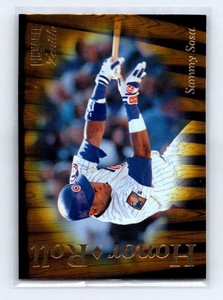 1996 Pinnacle Zenith Sammy Sosa #148 Chicago Cubs Baseball Honor Roll