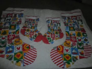Basteln - Stoff - Weihnachtsfeiertag Strümpfe - einer große -ein kleiner vorgeschnitten - Bild 1 von 15