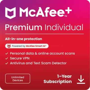 McAfee+ Premium Individual 2025 | Online Security & Privacy Protection | Digital - Picture 1 of 1