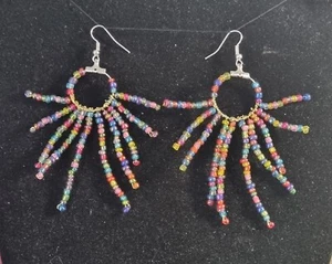 Preciosos pendientes caseros Starburst 8 cm - Imagen 1 de 2