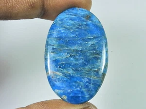 54Cts. Natural Blue Apatite Oval Shape Cabohcon Loose Gemstone 27X42X04MM y197 - Imagen 1 de 9