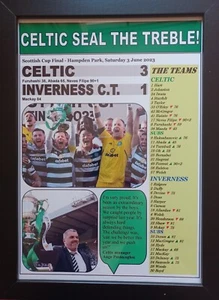 Celtic 3 Inverness Caley Thistle 1 - 2023 Scottish Cup final - souvenir print - Picture 1 of 5