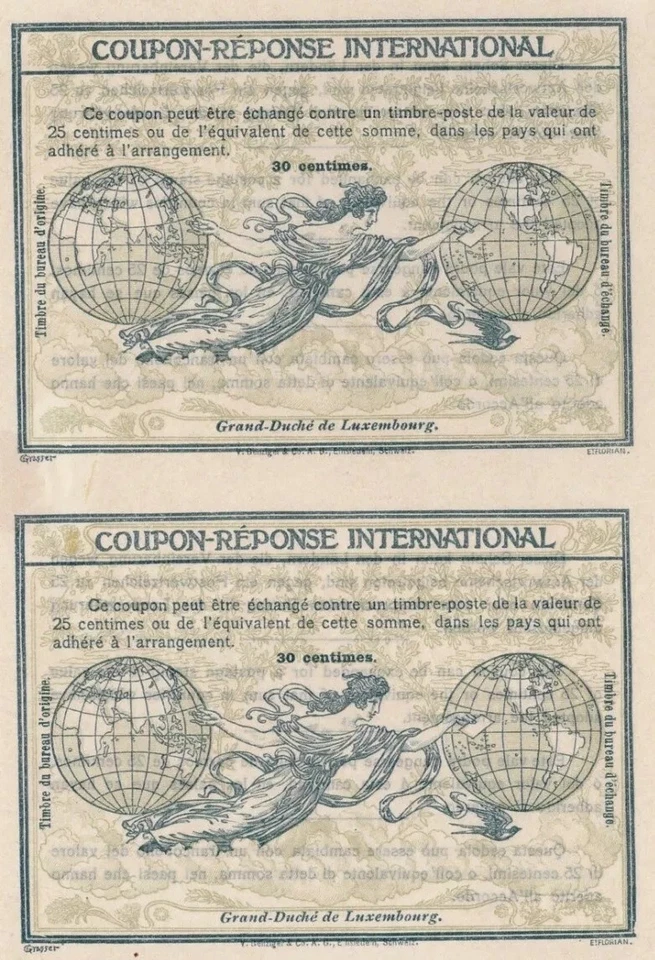 LUXEMBOURG - CRI - modèle Rome -  Paire verticale - 30 centimes - Neuf* - Photo 1/1