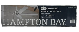 Hampton Bay Bellmore 56 in. Indoor Brushed Nickel Ceiling Fan - Picture 1 of 8