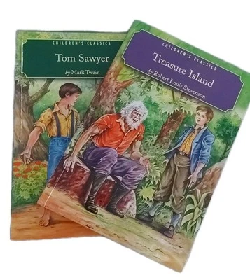 Childrens Classics X 2 Hardcover Tom Sawyer & Treasure Island - Image 1 of 4