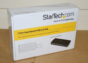 Concentrador de escritorio StarTech SuperSpeed USB 3.0 de 7 puertos con adaptador de corriente, hasta 5 Gbps - Imagen 1 de 1