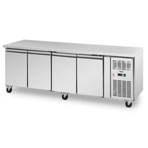 Kühltisch auf Rollen 550 l Klasse B 223 x 70 cm Edelstahl Pizzakühltisch - Bild 1 von 6