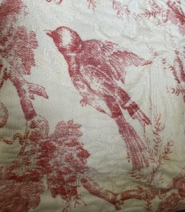 Cranberry Cloth - Toile de Jouy 57” x 49” Le Lavandin Avignon Fait en Province - Picture 1 of 9