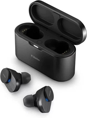 Philips Fidelio T1 Earbud Noise Cancelling Headphone Bluetooth Wireless Black - Image 1 of 2