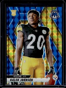 2025 Mosaic Kaleb Johnson Rookie Variation RC Blue Rookie #/99 Steelers - Picture 1 of 2